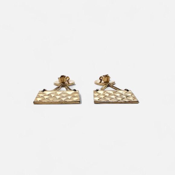 100% Authentic CHANEL Vintage Rear CC Clip On Earrings 1980 - Picture 6 of 7